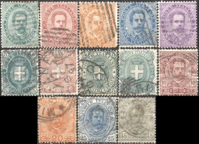 ITALIE/ITALY/ITALIA   13 timbres/stamps  1879-1896  Obl/Used