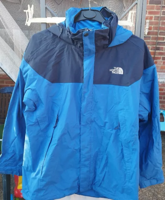 North Face Mens Hyvent Hooded Rain Jacket Hiking Camping Outdoor Wear Size Large