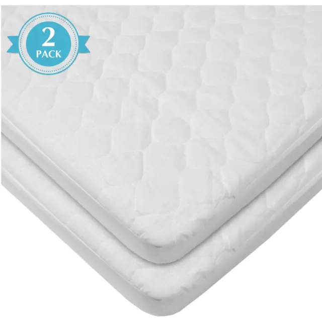 Waterproof Fitted Quilted Mini Crib Mattress Pad Cover by American Baby Company