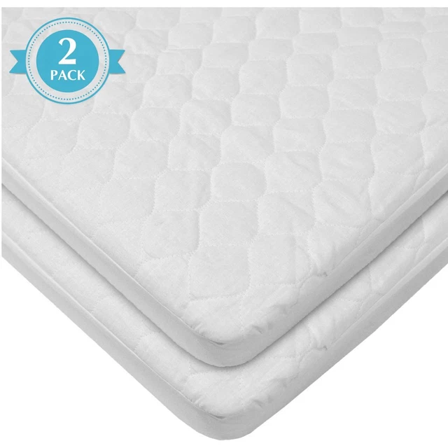 Waterproof Fitted Quilted Mini Crib Mattress Pad Cover by American Baby Company