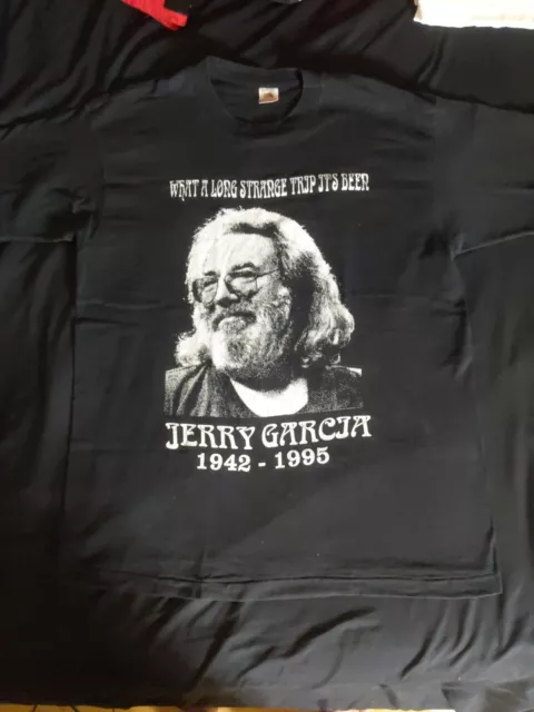 Vintage 1995 Jerry Garcia Memorial T-Shirt Grateful Dead Single Stitch