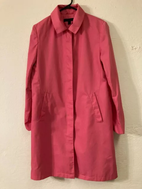 Anne Klein Pretty-N-Pink Carcoat Or Raincoat M-L Pockets Lined So Slimming Nwot