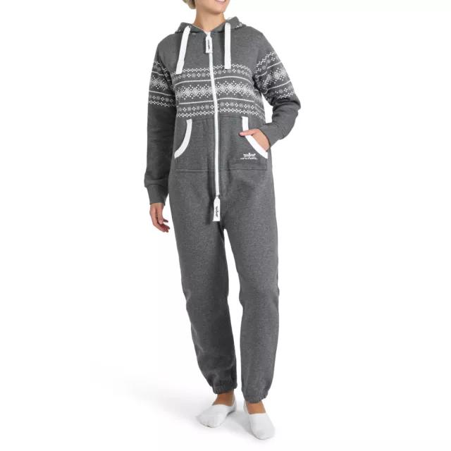 Finchgirl Azteken Muster Damen Jumpsuit Overall Jogging Training Anzug Einteiler