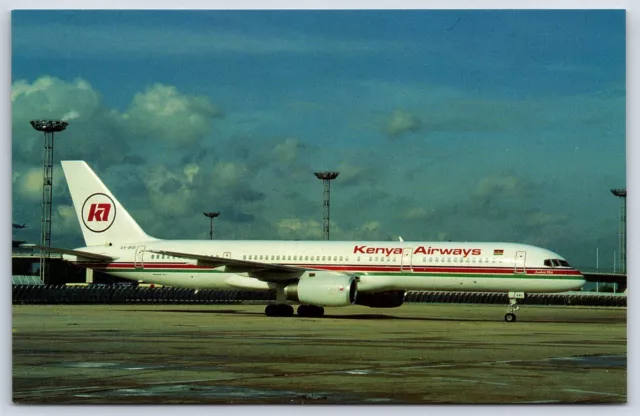Airplane Postcard Kenya Airways Airlines Boeing B-757-23A 5Y-BGI EL8