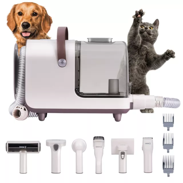 Tondeuse pour chien avec aspirateur à poils d’animaux de 6 outils de toiletta