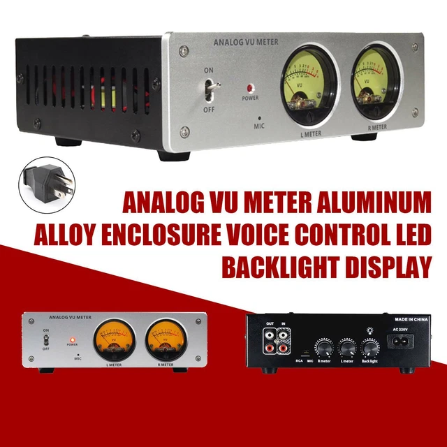Douk Audio 2-Pack VU Meter DB Panel With Driver Board – Sound Level Display For DIY Amplifier & Stereo Projects (PJ653)