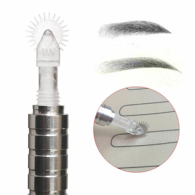 Lote de aguja de rodillo microblading niebla cejas maquillaje permanente tatuaje bordado 3D