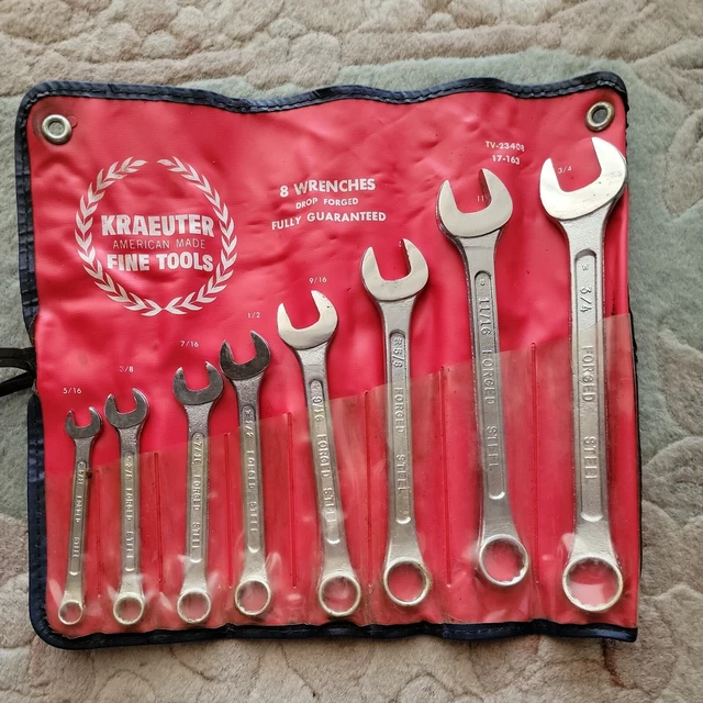 Vintage KRAEUTER Combination Wrench Set Must See MINTY USA