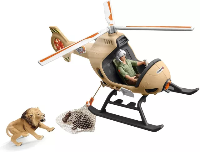 Schleich Wild Life Animal Rescue Helicopter Toy Figure SC42476 **