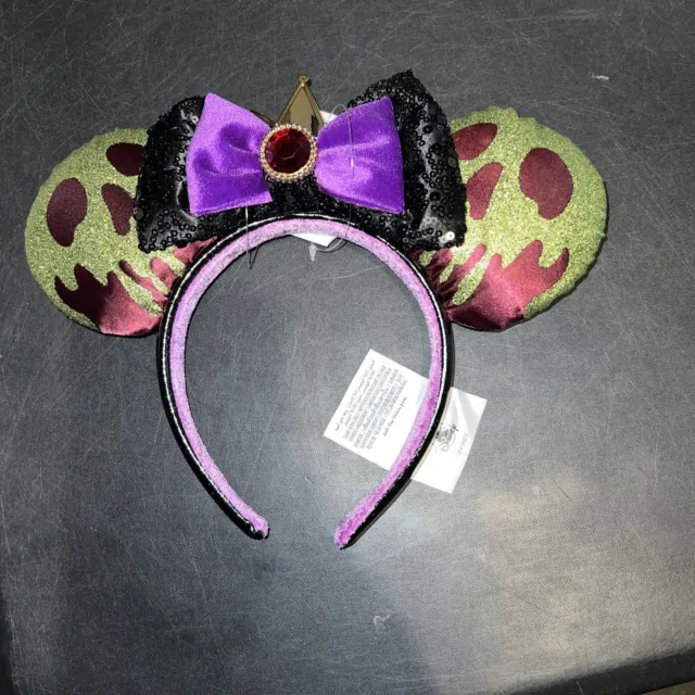 2024 Disney Parks Snow White Evil Queen Poison Apple Ear Ears Headband New