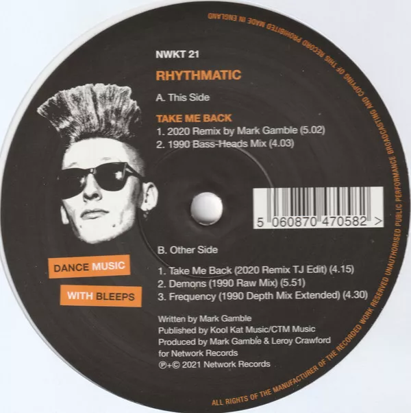 Rhythmatic-Take Me Back (Retrospective 2021) 12"-Network Records, NWKT 21, 2021,