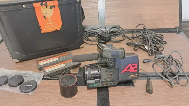 National Newvicon A2 Video Camera. Batteries and case. Accessories.