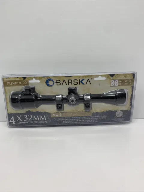 4X32 Plinker-22 Rimfire Riflescope IR with Rings 1/4 MOA AC10037