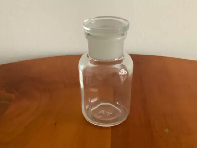 Apothekerflasche Weithals mit Stopfen geschliffen Standflasche 150 ml Vorratglas