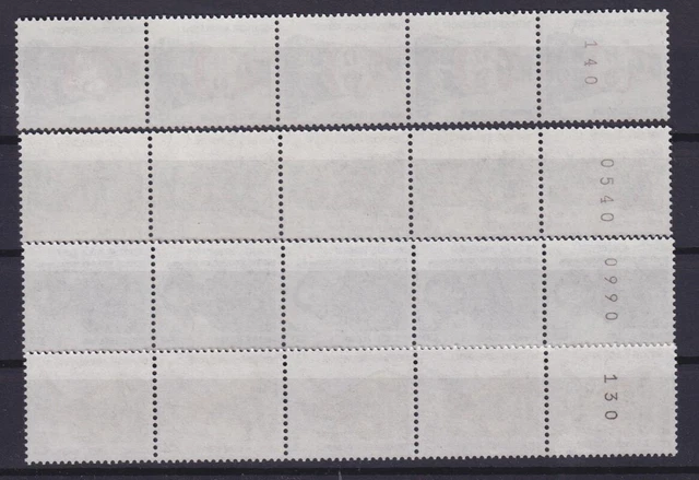 Bund 1398-1401 Au RM 5er Streifen mit gerade Nummer SWK postfrisch 2