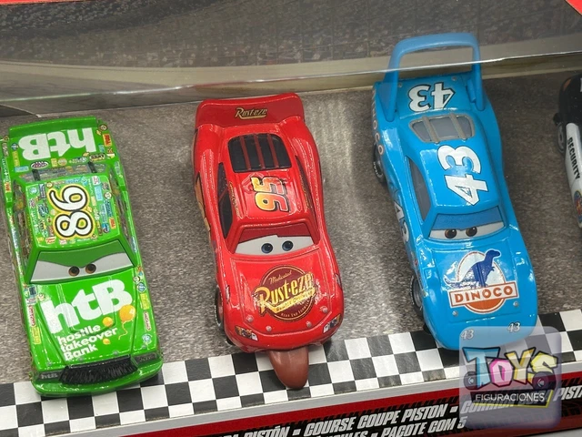 Disney Pixar Cars Piston Cup Race  5 Pack FINISH LINE McQUEEN, THE KING ,MARLON 2