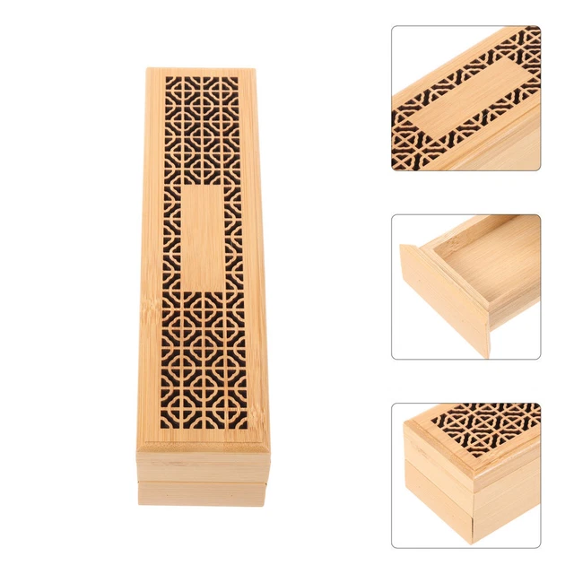 Scatola incenso in legno supporto piano cavo bruciatore scatola incenso riutilizzabile