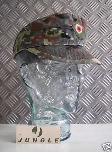 Genuine German Army Flectarn Camouflage Peak Baseball Cap / Hat. Size 60cm