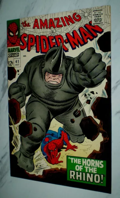 Amazing Spider-man #41 VF+ 8.5 OW/W pages 1966 Marvel 1st Rhino appearance