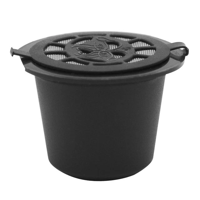 Reusable Refill Coffee Capsule Filter Shell for Nespresso Machine (Black) FS2#