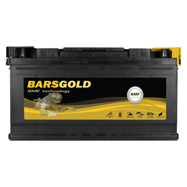 Autobatterie 100Ah 12V 900A Bars Gold SMF Top Angebot Wartungsfrei KFZ Auto PKW 3