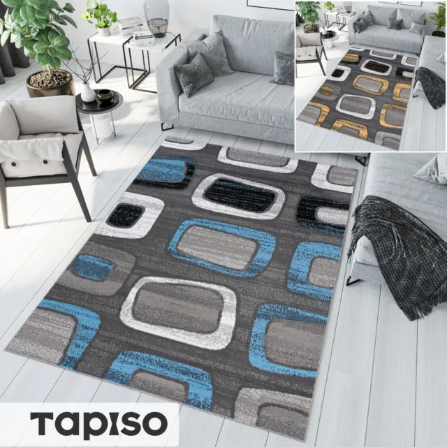 Tapis 160x220 180x250 Salon Poil Ras Design Moderne Moucheté Géométrique Bureau