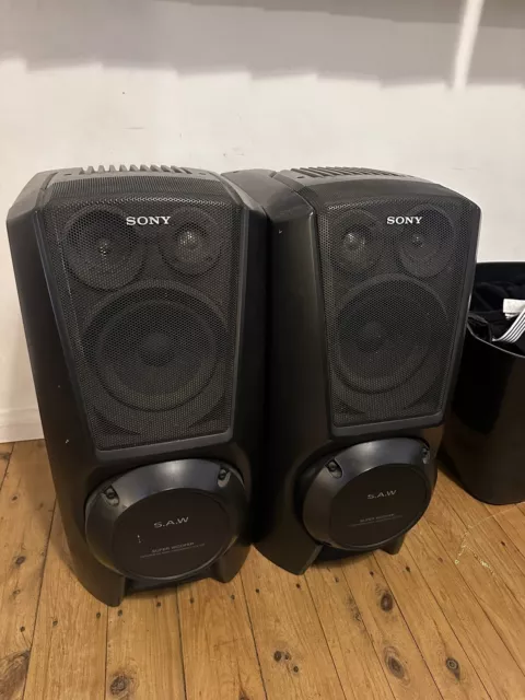 Pair of Sony SAW Large Hifi Speakers - SS-XB8AV - Tested