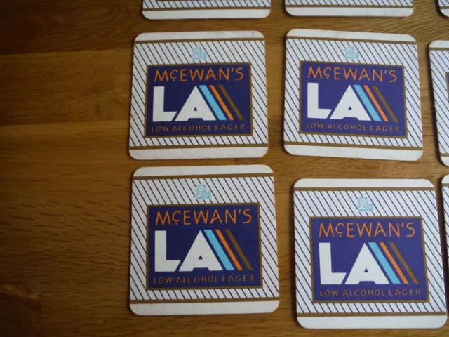 McEwans - LA - Low Alcohol Lager - 10 x Vintage Beer Mat