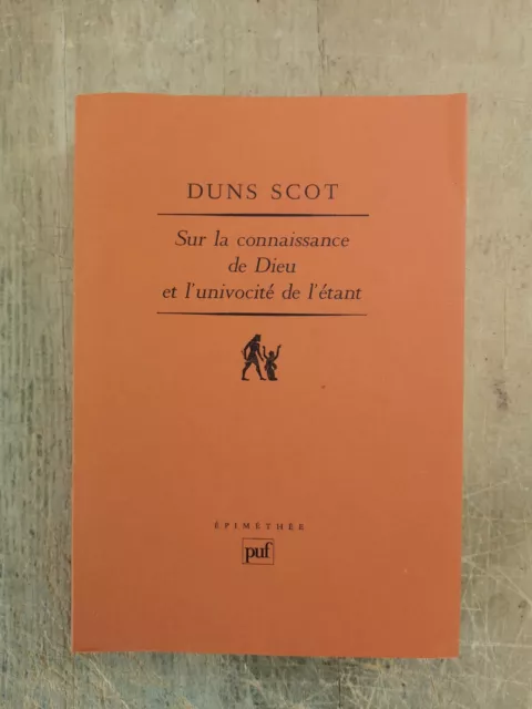 Duns Scot - Sur La Connaissance De Dieu Et L'univocite De L'etant - 1988 - Tbe