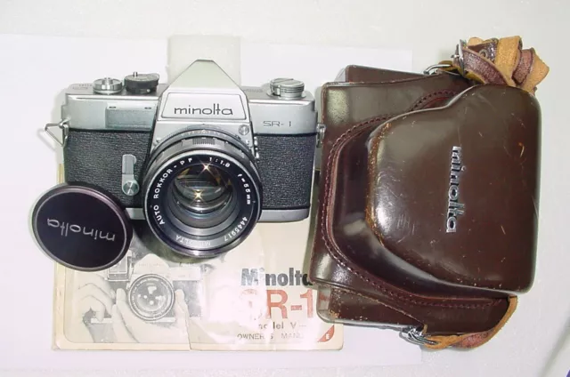 Minolta SR-1 manuelle Spiegelreflexkamera 35 mm + Minolta 55/1,8 ROKKOR-PF Objektiv neuwertig