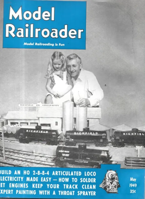 Model Railroader May 1949 Articulated Steam Loco Solder Grain Elevator Turntable
