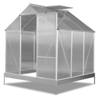 TecTake Serre de jardin polycarbonate aluminium légume plante jardinage 250x185x195cm 