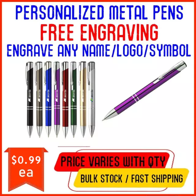 Custom Engraved Metal Pens Promotional Business Corporate Personalised Gifts