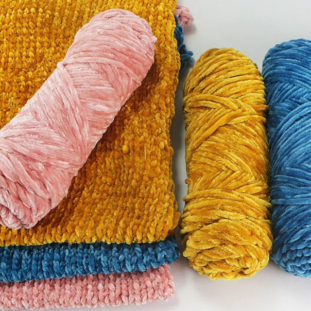 1pc=50g Yarn, Thick Wool Hand Woven For DIY Knitting And Crocheting Hat  Scarf Blanket, Imitation Mink Velvet Thick Wool DIY Woven Material,  Handmade Artwork Fluffy Fur Yarn, Fuzzy Yarn