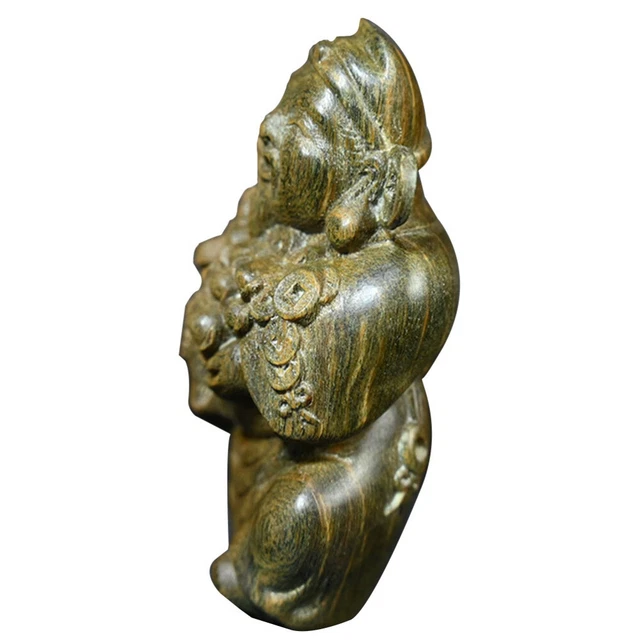 Artesanía de madera dios de la decoración de prosperidad figura exquisita festival de primavera escritorio