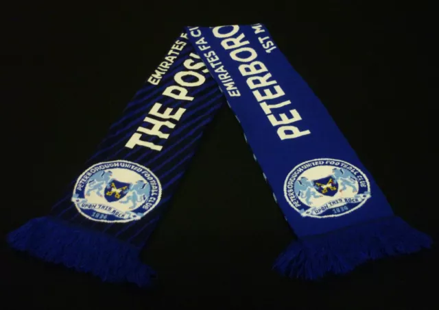 Peterborough United Football Scarf Fa Cup 2022 Peterborough V Manchester City