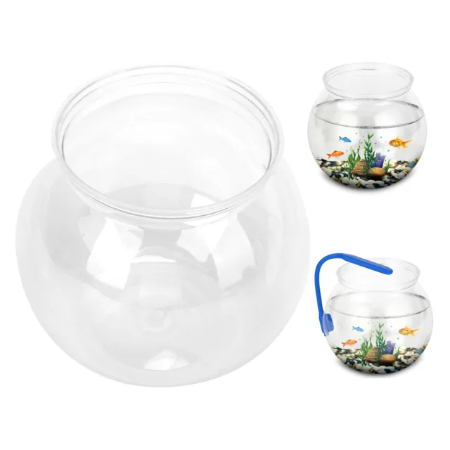 Mini Fish Tank Transparent Plastic Impact Resistant Plastic Gallon Fish Bowl Wtd