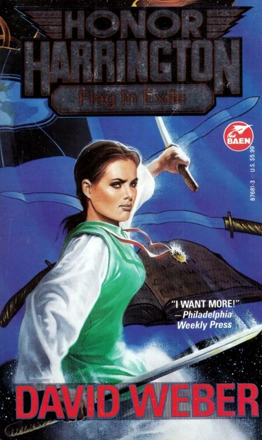 Flag in Exile (Honor Harrington #5) by David Weber / 2002 Science Fiction