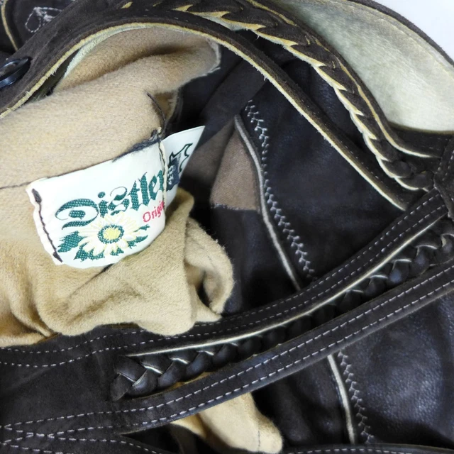 "Distler" Herren Trachten Wildleder Kniehose mit Geschirr Gr. 48 braun 3
