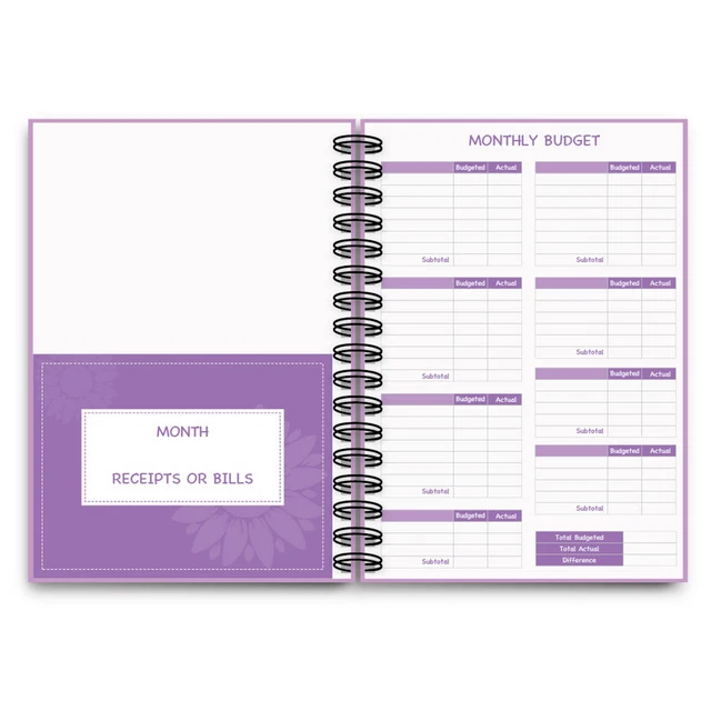 BUDGET ORGANIZER BUDGETING Saving Guide Notebook 2024 Calendar Planner
