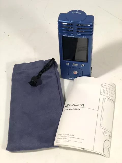 Vintage Blau Zoom Q3 Handy Videorekorder