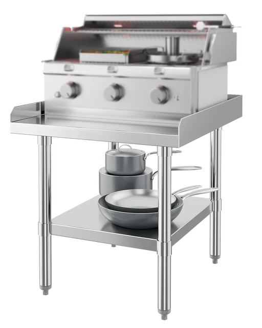 Stainless Steel Equipment Stand Grill Table with Undershelf Commercial Home US