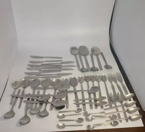 Viners Of Sheffield 58 Piece Cutlery Set without Case Stainless Steel Vintage