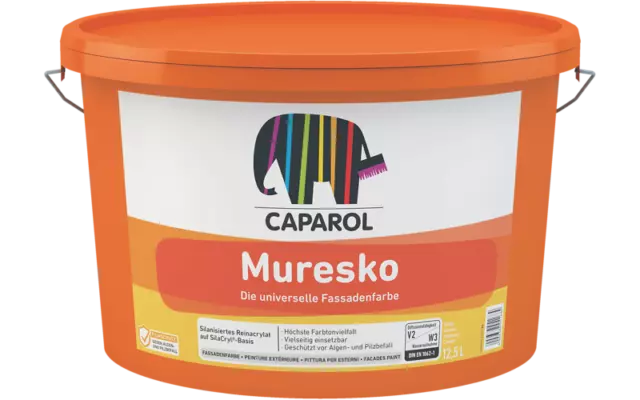 Caparol Muresko SilaCryl Fassadenfarbe WEISS 12.5 Liter - NEUE QUALITÄT!