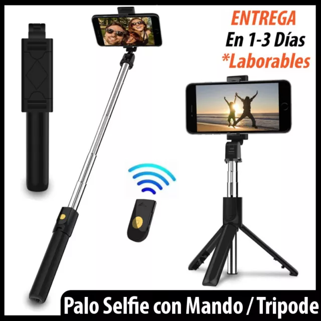 Palo Selfie Trípode, 3 en 1 Extensible Bluetooth Selfie Stick Rotación con Mando