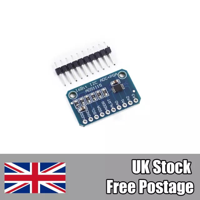 I2C ADS1115 16 Bit ADC 4 channel Module with Programmable Gain Amplifier UK