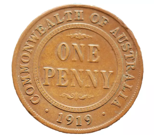 1919 Penny--Dot Above & Below Scrolls Variety--Scarce Variety--No Reserve