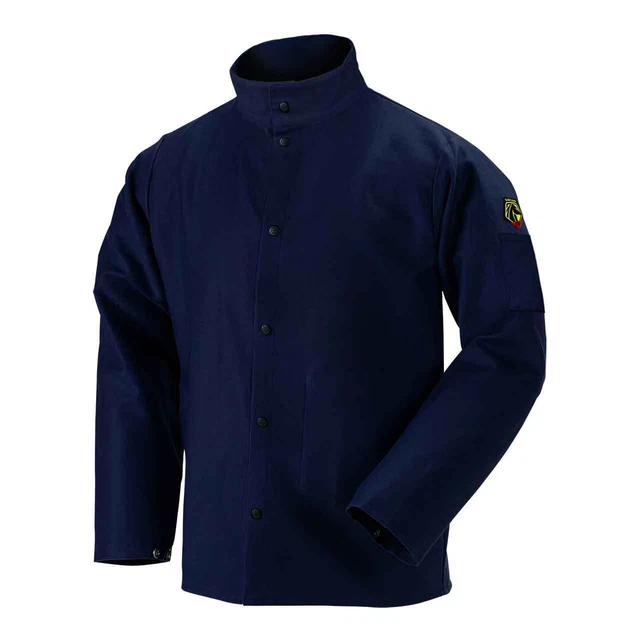 Black Stallion FN9-30C TruGuard 200 FR Cotton Welding Jacket Navy Large