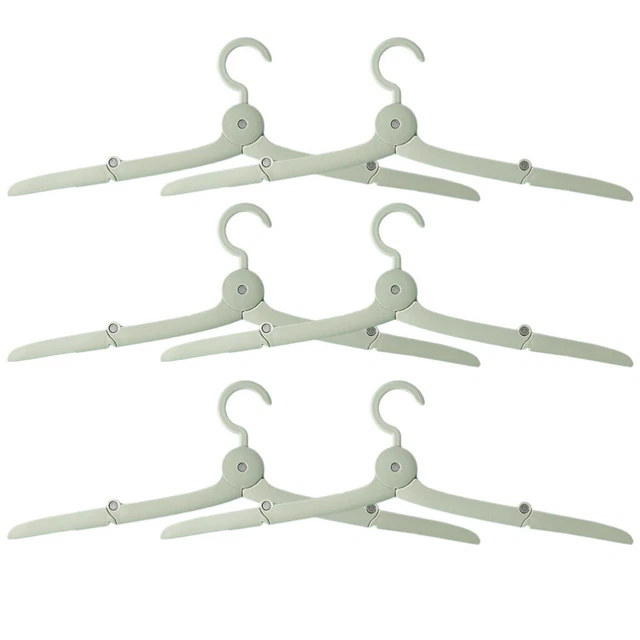 6 perchas portátiles para viajes, trajes, hotel, camping,
