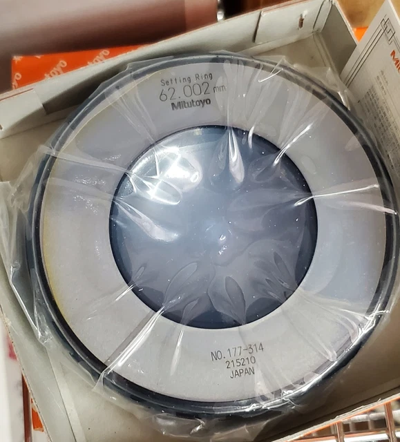 MITUTOYO 62MM CALIBRATION Master Setting Ring Hole Bore Gage Gauge